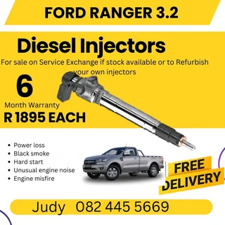 Ford Ranger 3.2 Diesel Injector for sale on service exchange or to recon