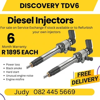 Discovery TDV6 Diesel injectors for sale on service exchange or to recon