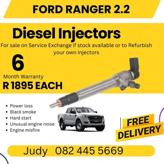 Ford Ranger 2.2 Diesel Injector for sale on service exchange or to recon