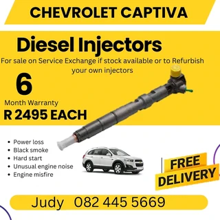 Chevrolet Captiva Diesel injectors for sale on service exchange or to recon