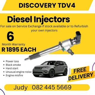 Discovery TDV4 Diesel Injector for sale on service exchange or to recon