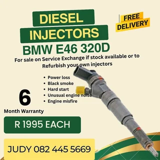 BMW E46 320D Diesel Injector for sale on service exchange or to recon