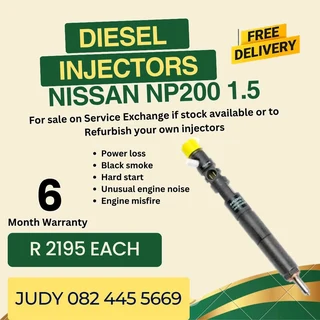 Nissan NP200 1.5 Diesel Injector for sale on service exchange or to recon