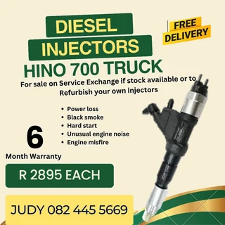 Hino 700 Truck Diesel Injector for sale on service exchange or to recon