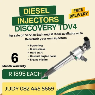 Discovery TDV4 Diesel injectors for sale on service exchange or to recon