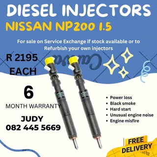 Nissan NP200 1.5 Diesel Injector for sale on service exchange or to recon