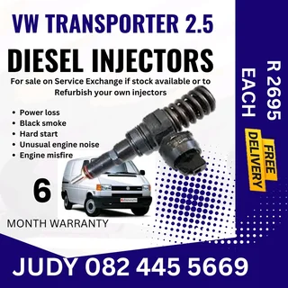 VW Transporter 2.5 Diesel Injector for sale on service exchange or to recon
