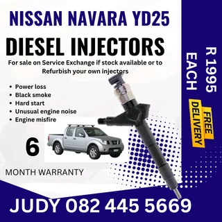 Nissan Navara YD25 Diesel Injector for sale on service exchange or to recon