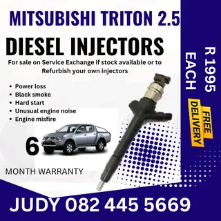 Mitsubishi Triton 2.5 Diesel Injector for sale on service exchange or to recon