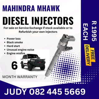 Mahindra Mhawk Diesel injectors for sale on service exchange or to recon