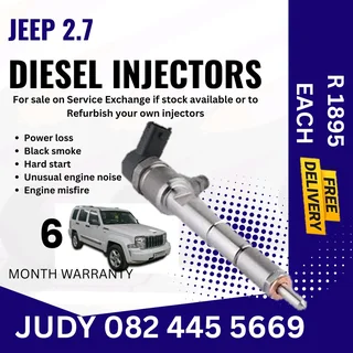 Jeep 2.7 Diesel Injector for sale on service exchange or to recon