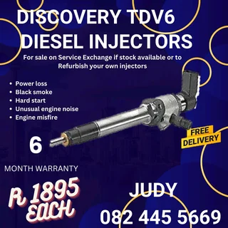 Discovery TDV6 Diesel Injector for sale on service exchange or to recon