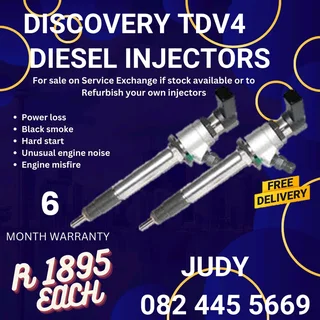 Discovery TDV4 Diesel Injector for sale on service exchange or to recon