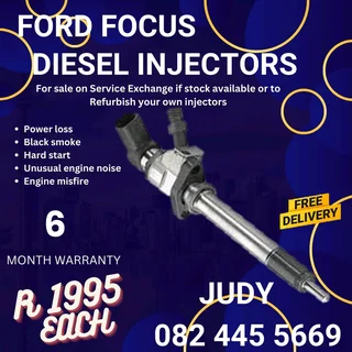 Ford Focus Diesel injectors for sale on service exchange or to recon
