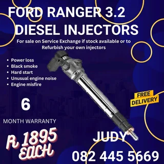 Ford Ranger 3.2 Diesel Injector for sale on service exchange or to recon