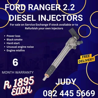 Ford Ranger 2.2 Diesel Injector for sale on service exchange or to recon