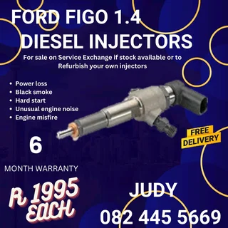 Ford Figo 1.4 Diesel Injector for sale on service exchange or to recon