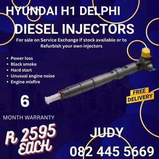 Hyundai H1 Delphi Diesel Injector for sale on service exchange or to recon