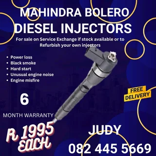 Mahindra Bolero Diesel Injector for sale on service exchange or to recon