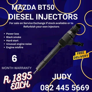 Mazda BT50 Diesel Injector for sale on service exchange or to recon