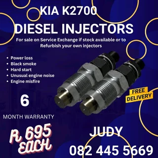 Kia K2700 Diesel Injector for sale on service exchange or to recon