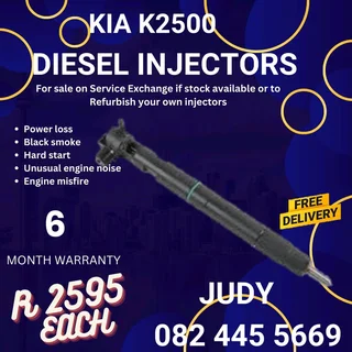 Kia K2500 Diesel Injector for sale on service exchange or to recon