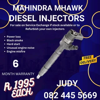 Mahindra Mhawk Diesel Injector for sale on service exchange or to recon
