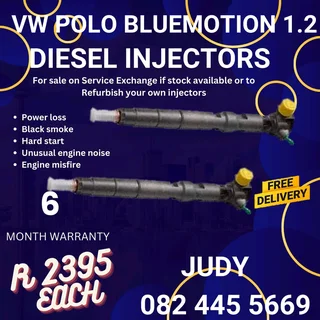 VW Polo Bluemotion 1.2 Diesel Injector for sale on service exchange or to recon