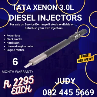 Tata Xenon 3.0L Diesel Injector for sale on service exchange or to recon