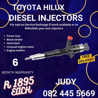 Toyota Hilux Diesel Injector for sale on service exchange or to recon