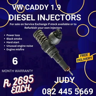 VW Caddy 1.9 Diesel Injector for sale on service exchange or to recon