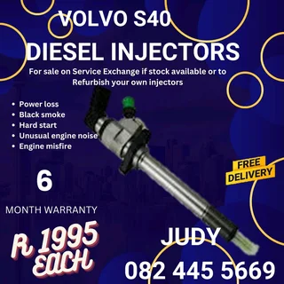 Volvo S40 Diesel Injector for sale on service exchange or to recon