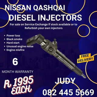 Nissan Qashqai Diesel Injector for sale on service exchange or to recon