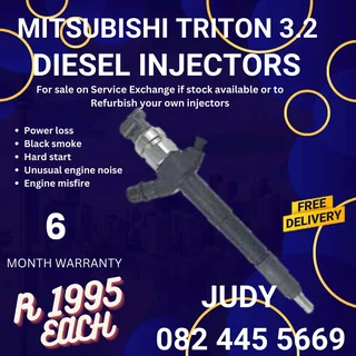 Mitsubishi Triton 3.2 Diesel Injector for sale on service exchange or to recon