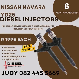 Nissan Navara YD25 Diesel Injector for sale on service exchange or to recon