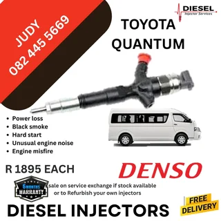 Toyota Quantum Diesel Injector for sale on service exchange or to recon
