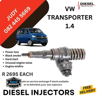 VW Transporter 1.4 Diesel Injector for sale on service exchange or to recon