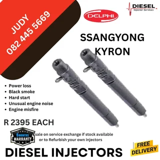 Ssangyong Kyron Diesel Injectors for sale on service exchange or to recon