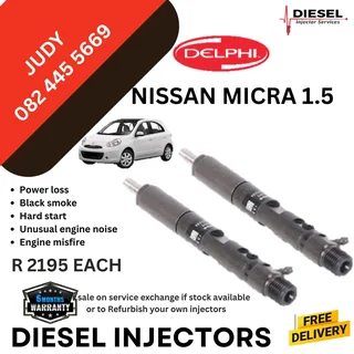 Nissan Micra 1.5 Diesel Injector for sale on service exchange or to recon