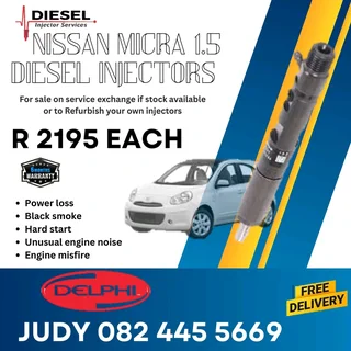 Nissan Micra 1.5 Diesel Injector for sale on service exchange or to recon