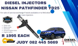 Nissan Pathfinder YD25 Diesel Injector for sale on service exchange or to recon