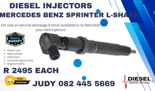 Mercedes Benz Sprinter L-Shape Diesel Injector for sale on service exchange or to recon