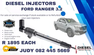 Ford Ranger 3.2 Diesel Injector for sale on service exchange or to recon
