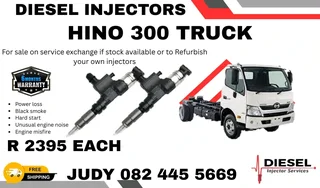 Hino 300 Truck Diesel Injector for sale on service exchange or to recon