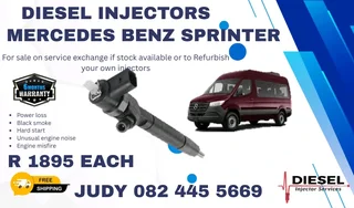 Mercedes Benz Sprinter Diesel Injector for sale on service exchange or to recon