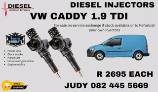 VW Caddy 1.9 Diesel Injector for sale on service exchange or to recon