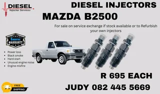 Mazda B2500 Diesel injectors for sale on service exchange or to recon
