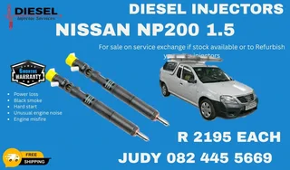 Nissan NP200 1.5 Diesel Injector for sale on service exchange or to recon