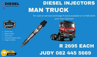MAN Truck Diesel Injector for sale on service exchange or to recon