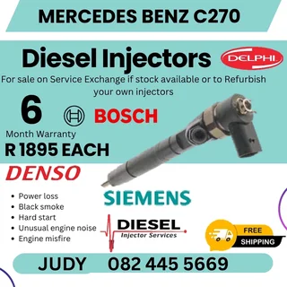 Mercedes Benz C270 Diesel Injector for sale on service exchange or to recon